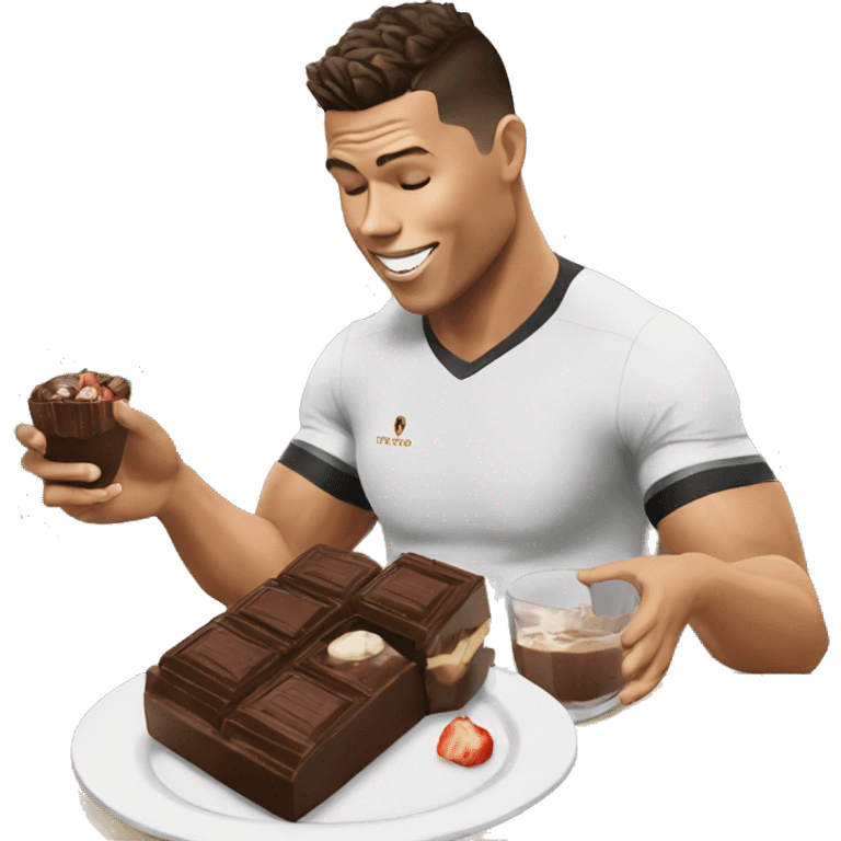 Ronaldo eating Chocolate emoji