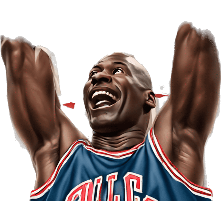 Championship Michael Jordan dunking a basketball in Chicago for 3rd champinship emoji