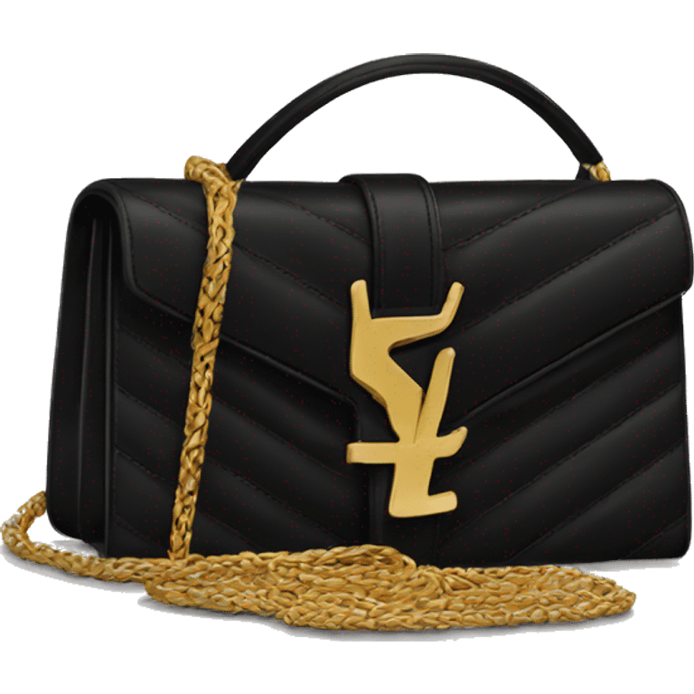 YSL handbag black gold emoji