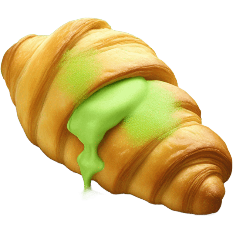 Pistachio croissant  emoji