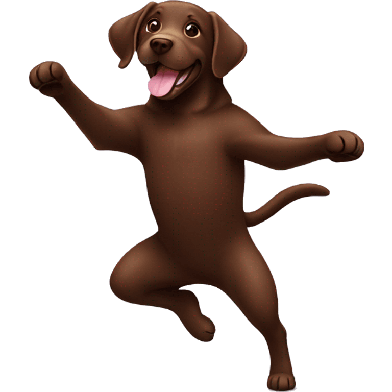 chocolate labrador dancing emoji