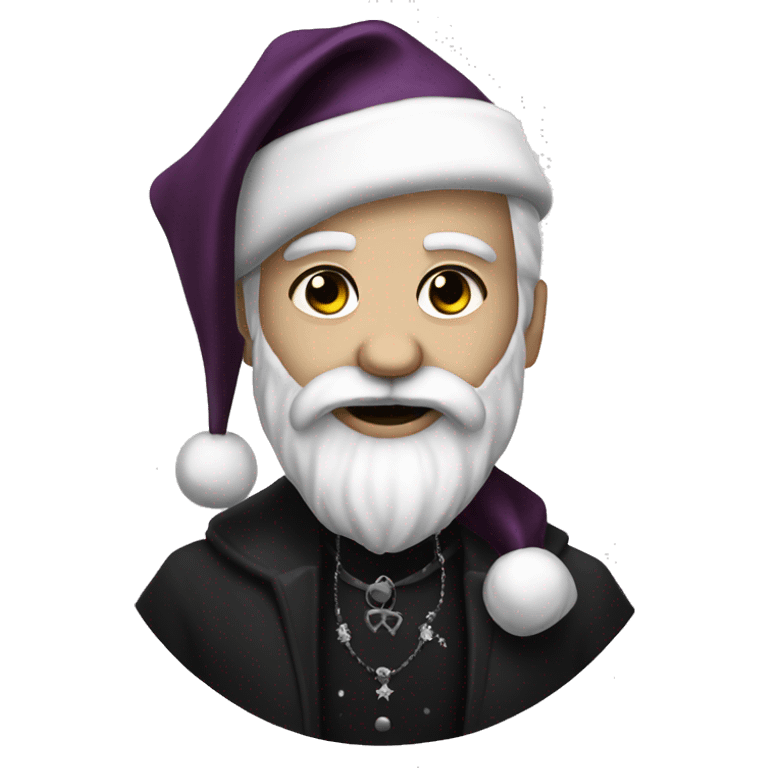 Goth Santa emoji