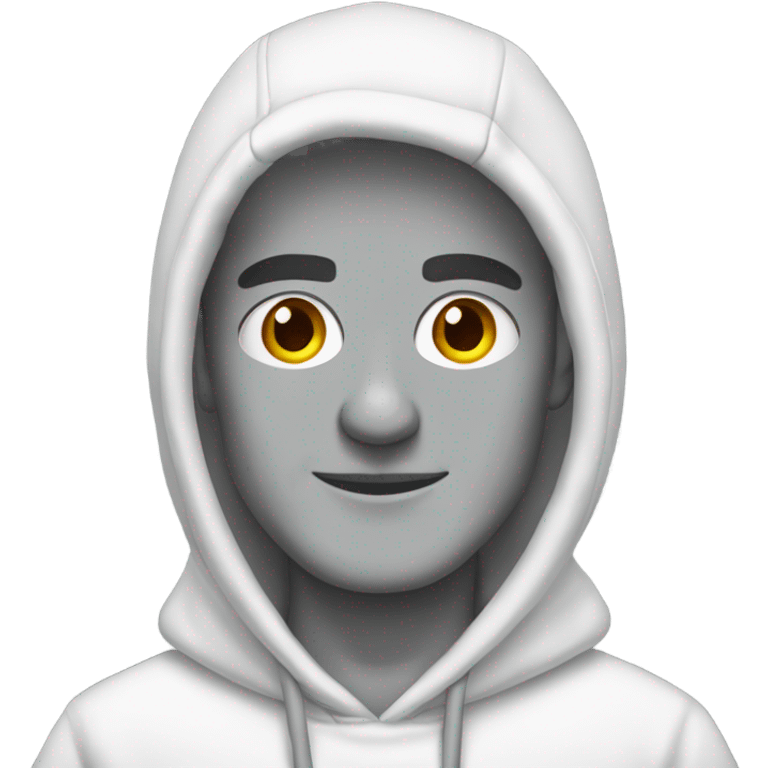 Frank Gregory in a white hoodie emoji