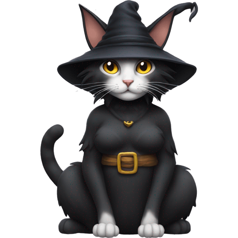 Cat witch emoji