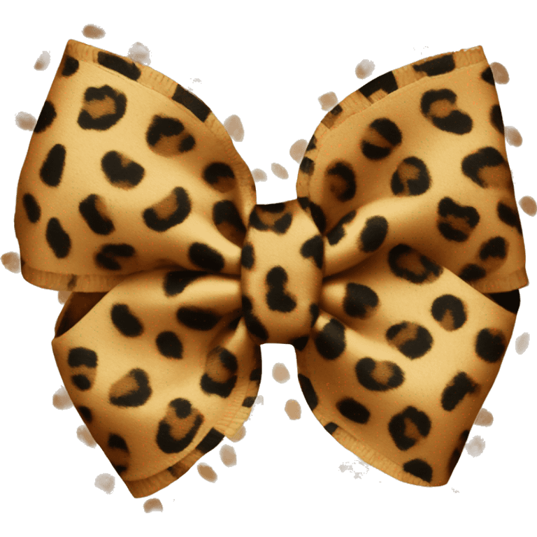 leopard print hair bow  emoji