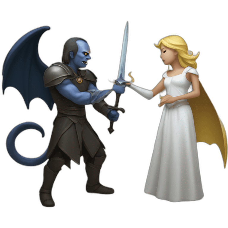 fantasy confrontation between good and evil emoji