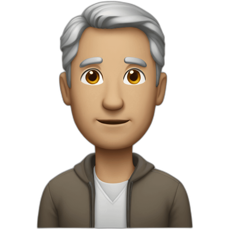 Middle age man with classes emoji