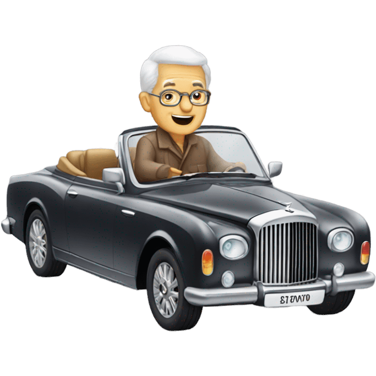 Old man convertible Bentley emoji