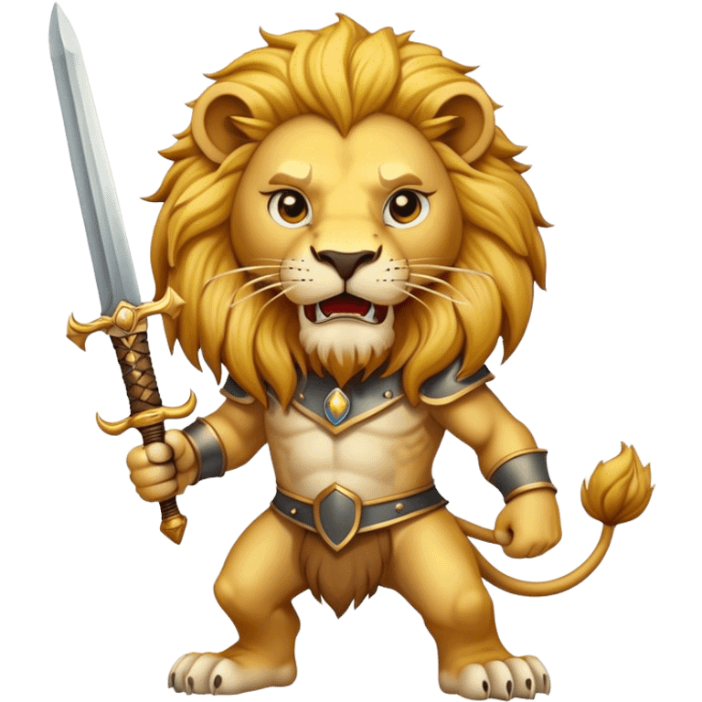 Lion with sword emoji