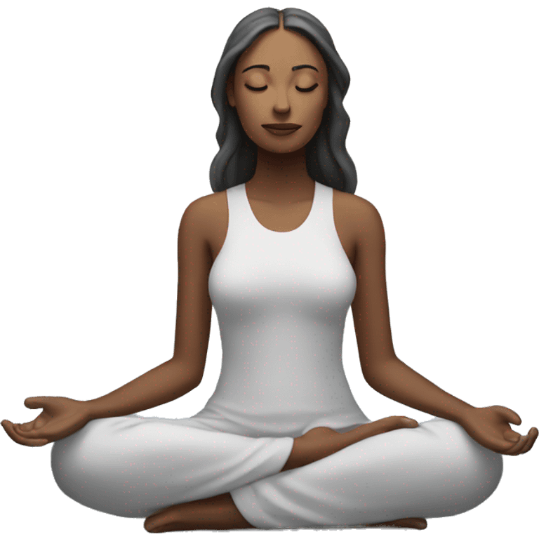 an ethereal woman meditating  emoji