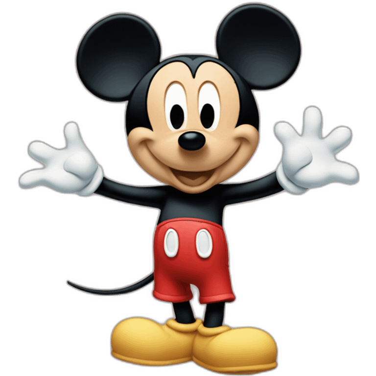 Mickey Mouse waving hello emoji