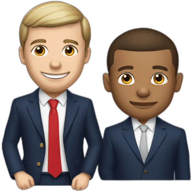 Mbappe et macron s'échangent de l'argent emoji