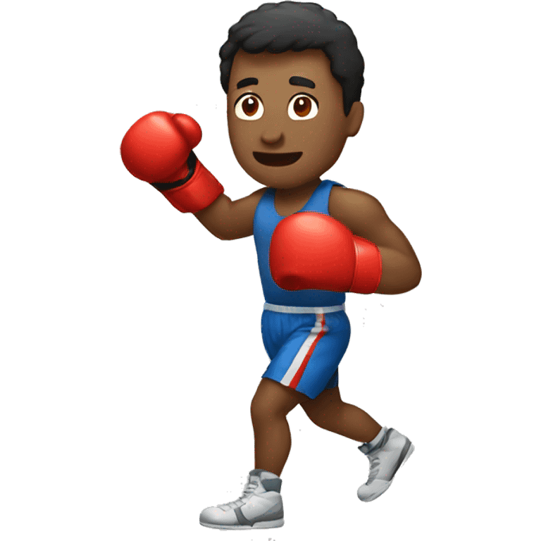 a man doing boxing emoji