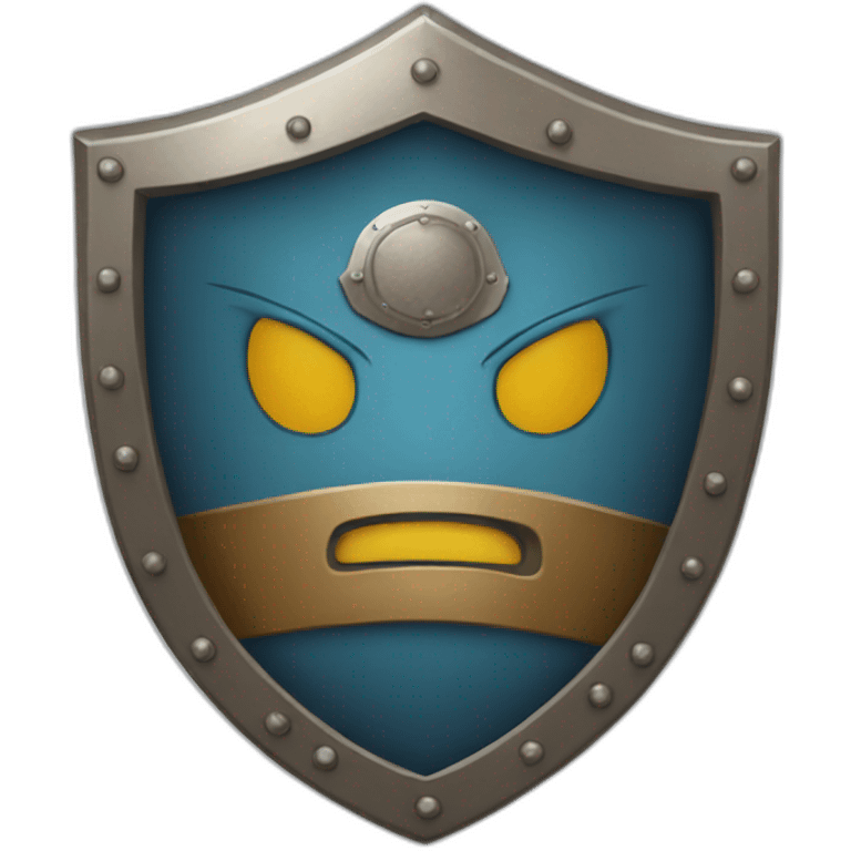 emoji with shield emoji