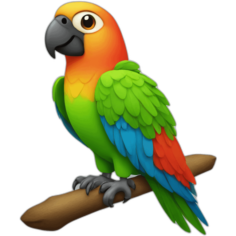 the parrot looks straight ahead emoji