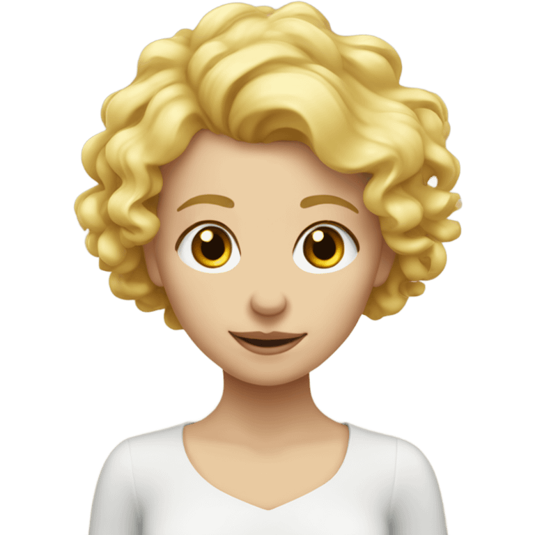 Mädchen mit blonden Wellen emoji