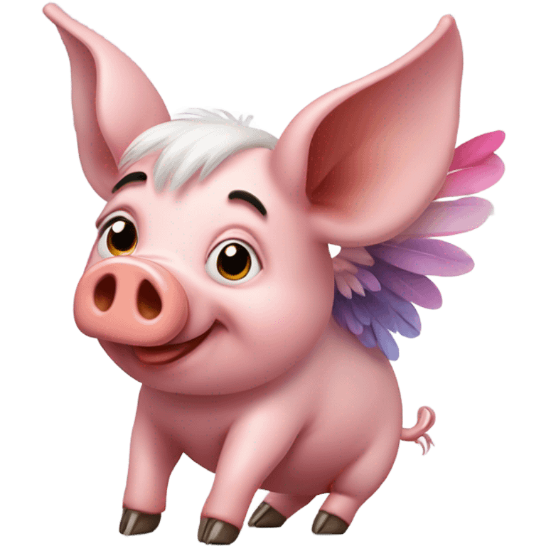 Pig with wings emoji