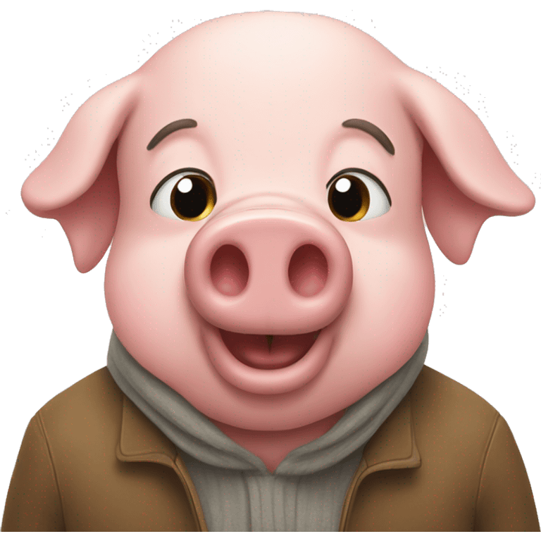 Pig with man emoji