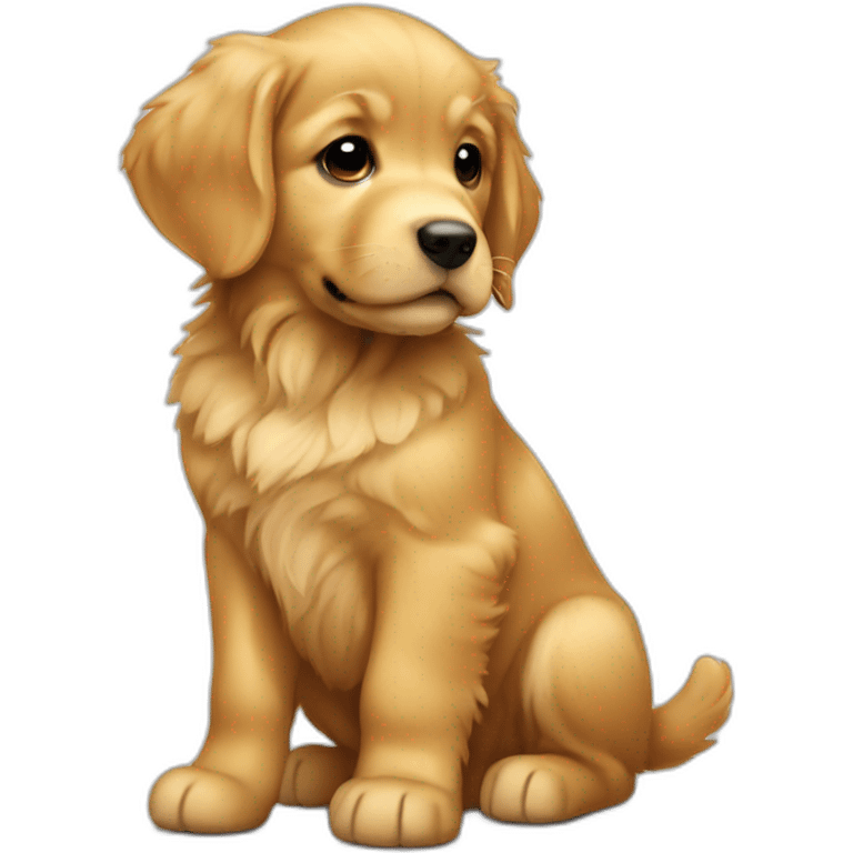 Golden retriever puppy emoji