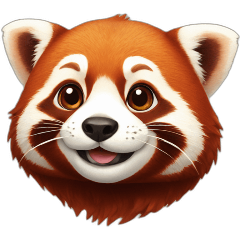 Happy red panda emoji