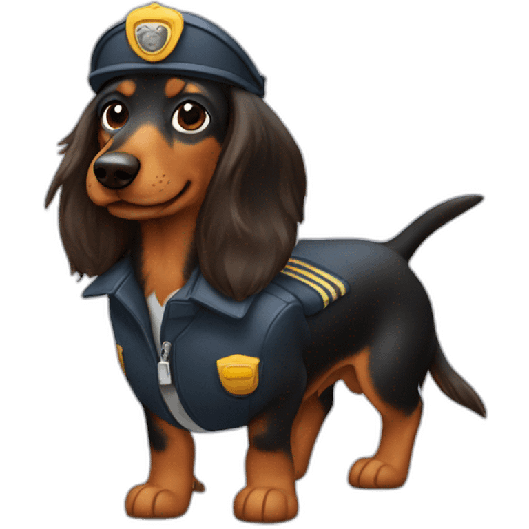 long-haired daschund pilot emoji