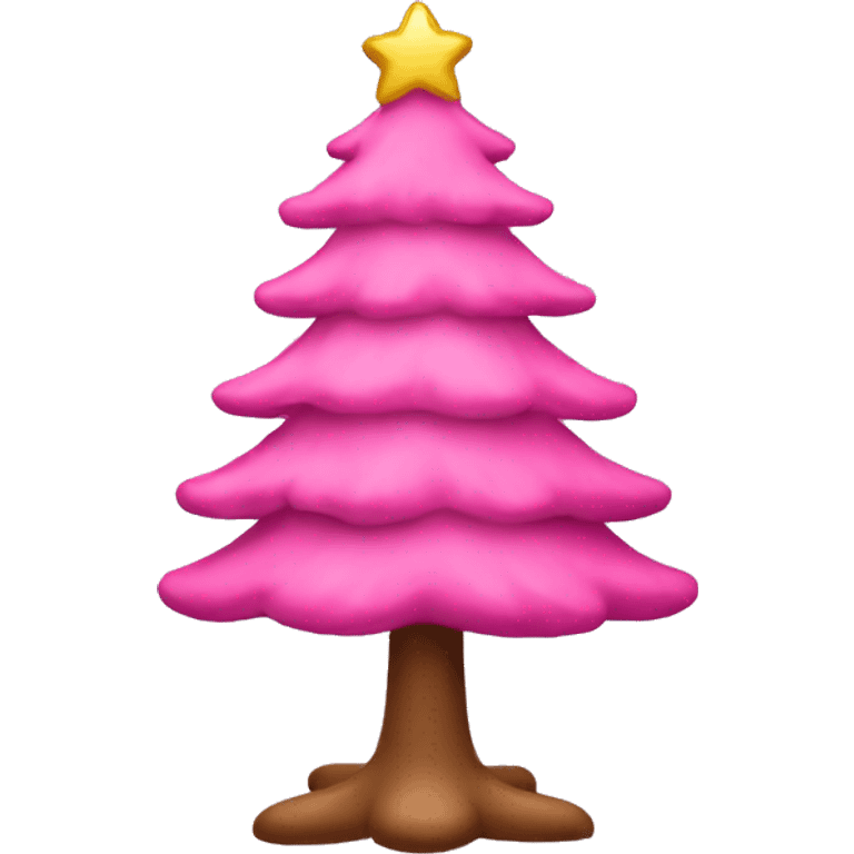 Pink Christmas tree  emoji