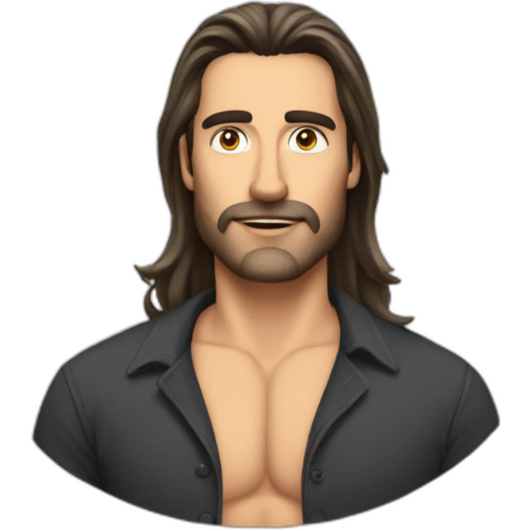 sexy long hair dilf emoji