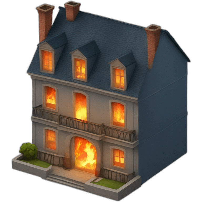 maison en feu emoji