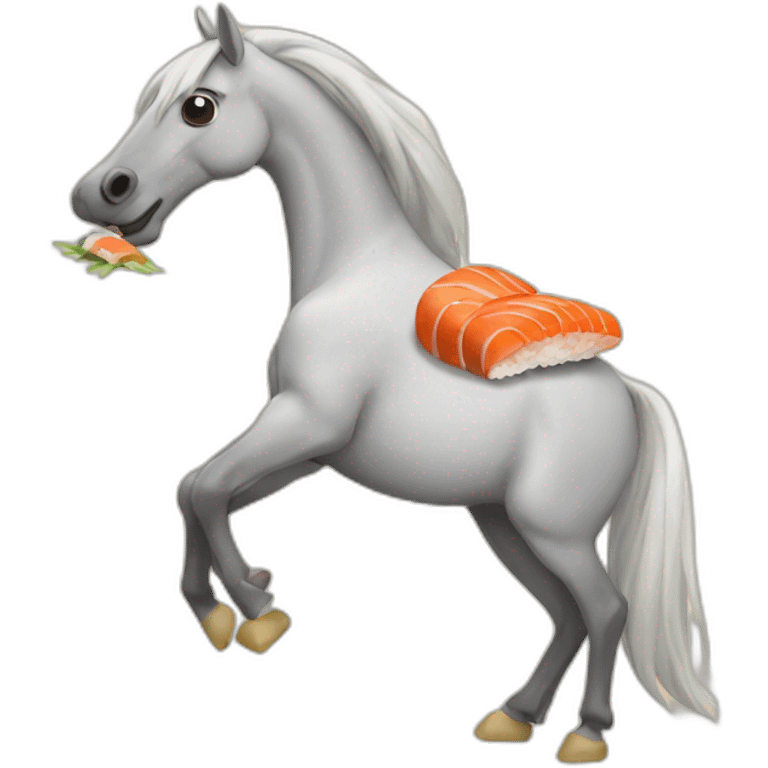 horse eat sushi emoji