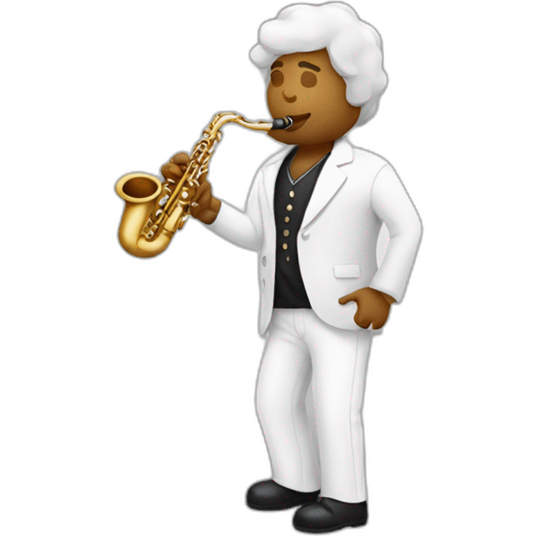 saxophonist white emoji