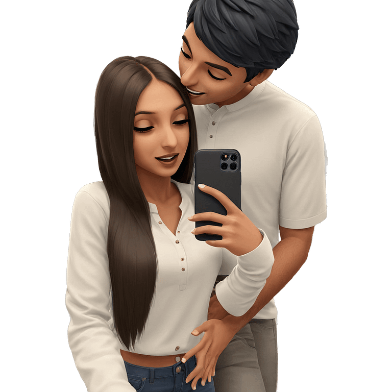 couple sharing a special moment emoji