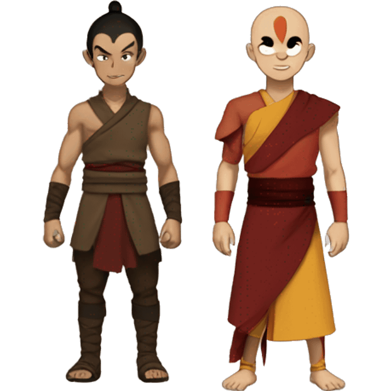 Aang loves zuko full body emoji