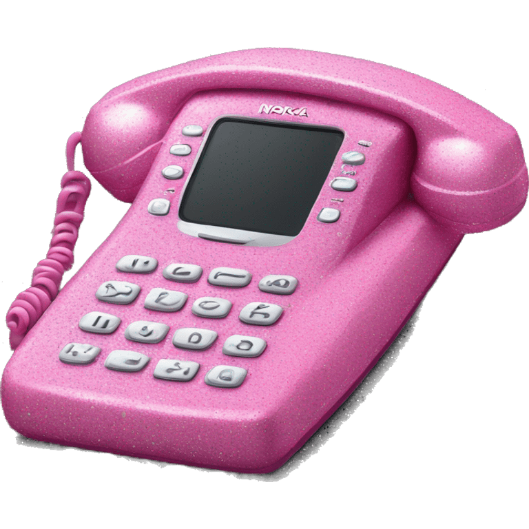 pink glittery old Nokia phone emoji