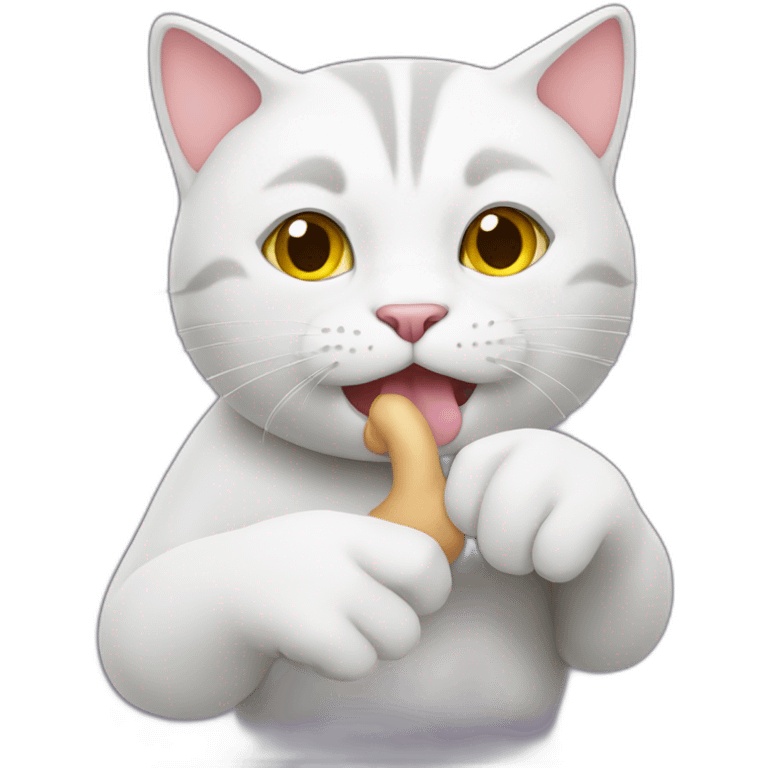 Cat sucking thumb emoji