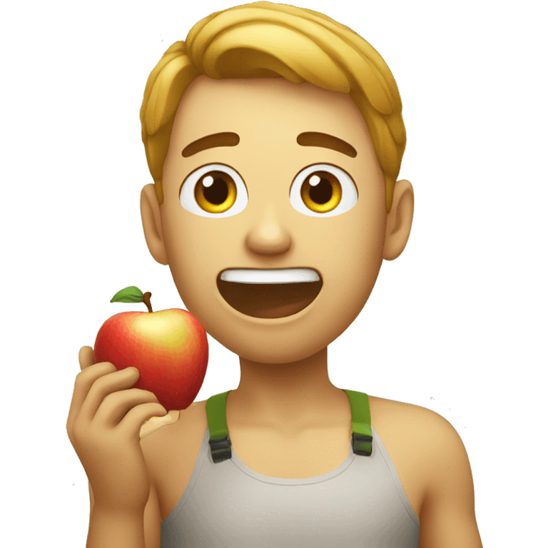 sansung eating apple emoji