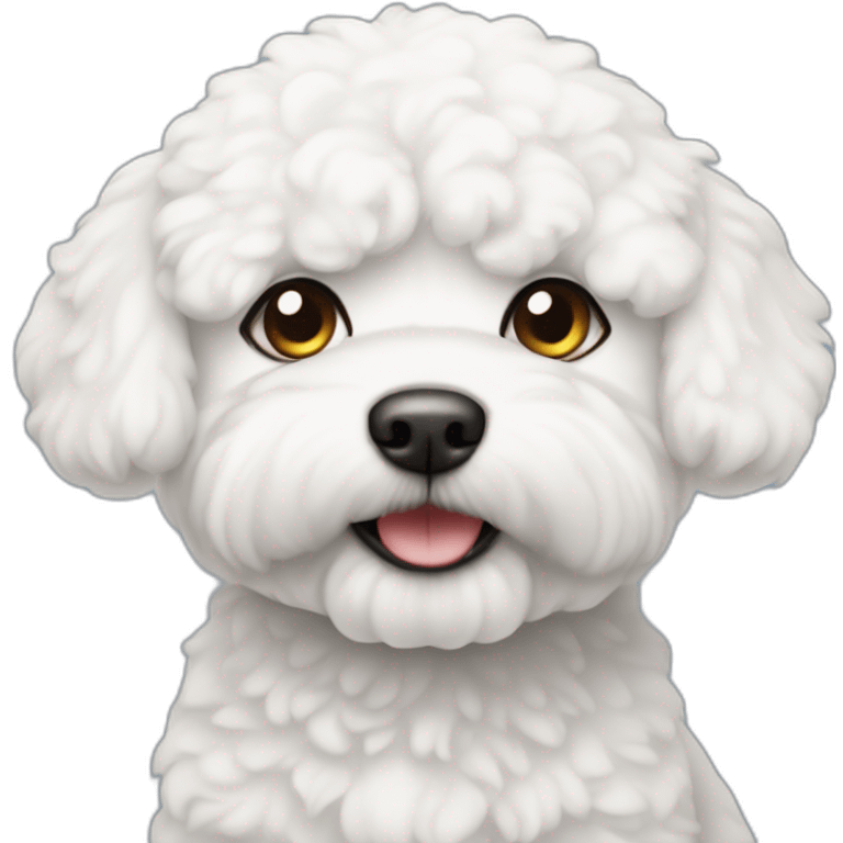 perro bichon blanco emoji