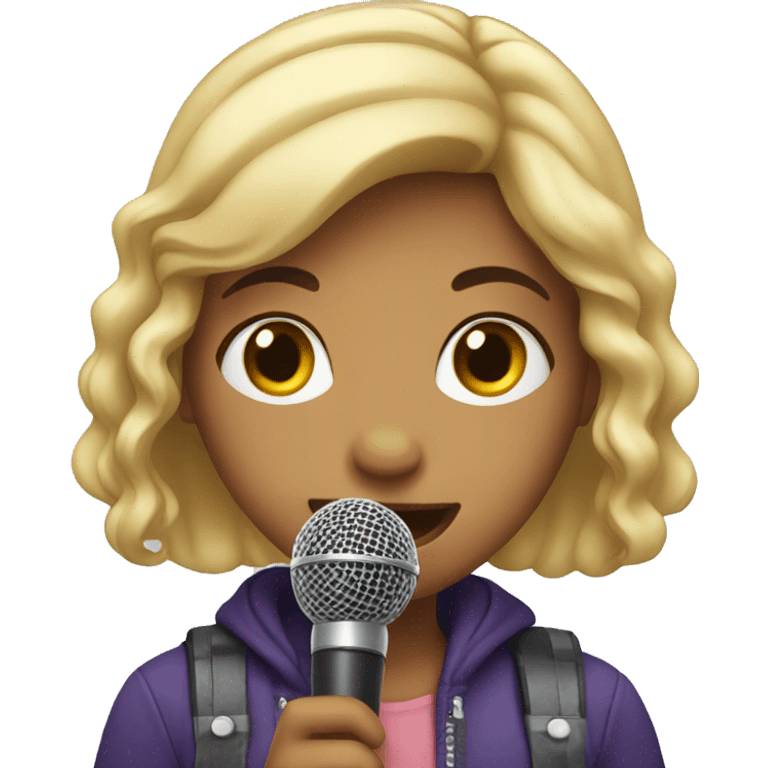 girl with microphone emoji