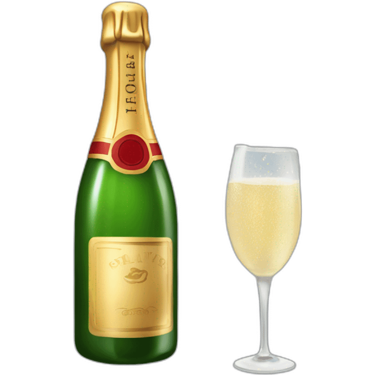 champagne Bottle with Popping Cork emoji