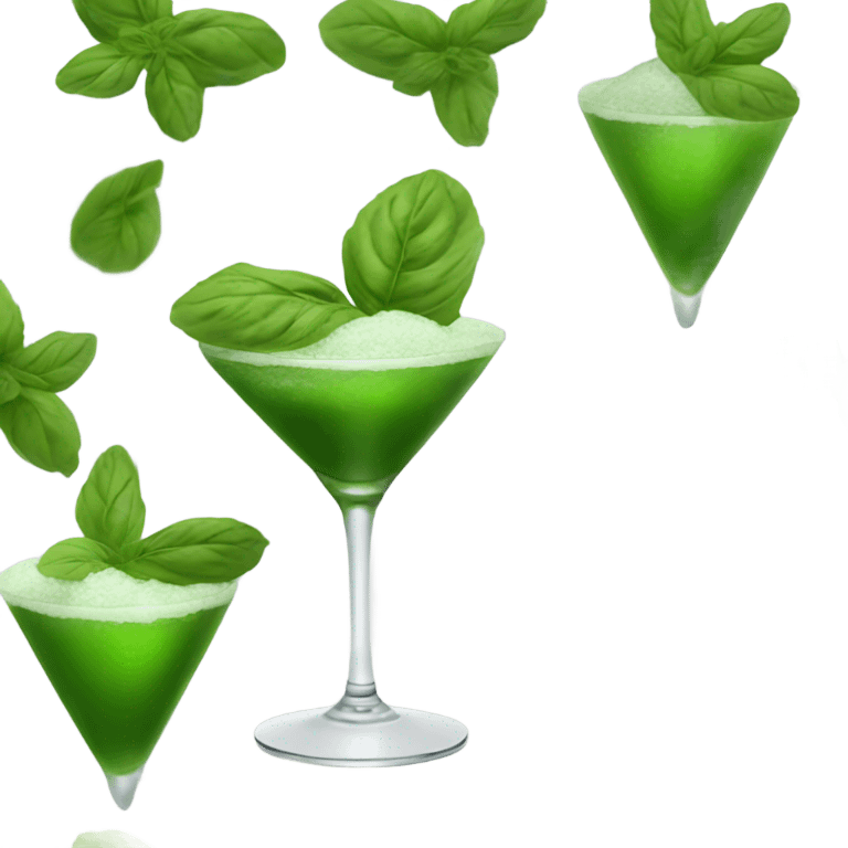 Cocktail made with basil emoji