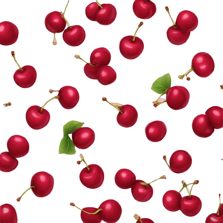 Cherries with pink bow emoji