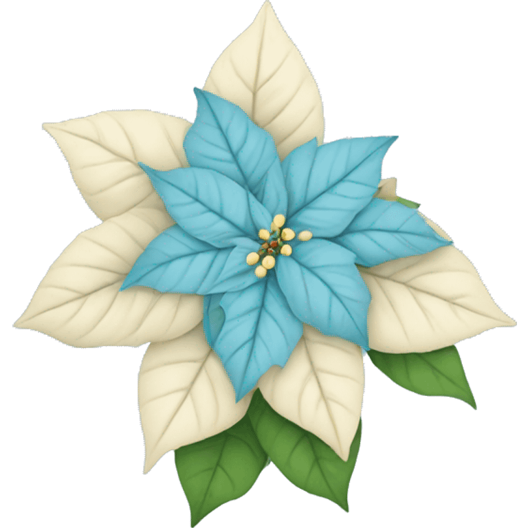 baby blue poinsettia  emoji