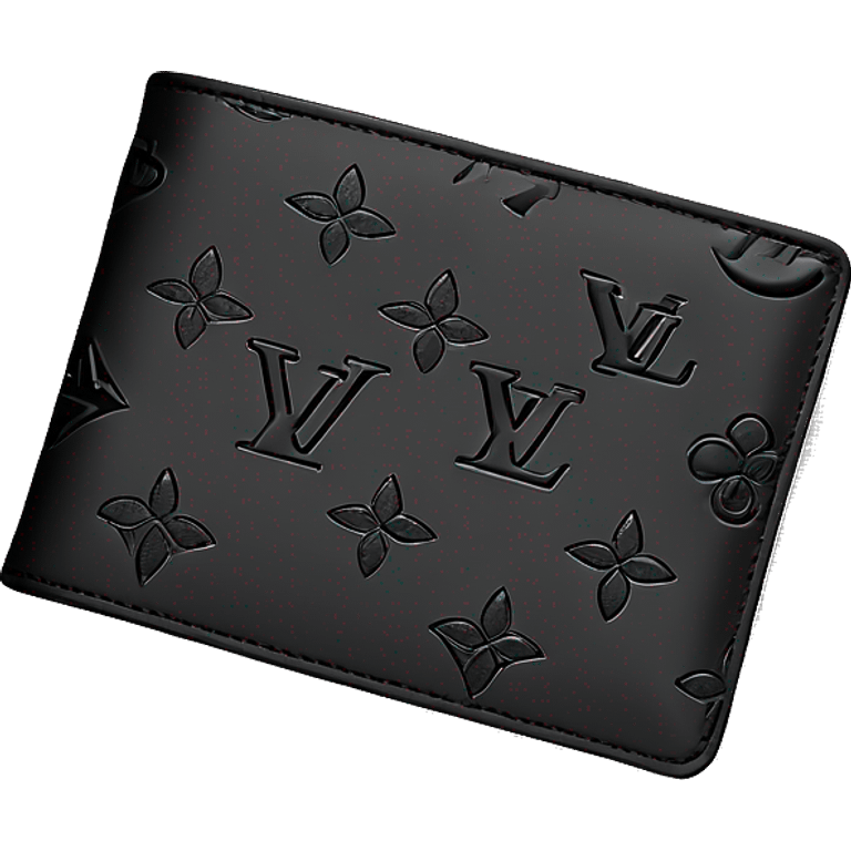 black louis vuitton men’s wallet with grey  emoji