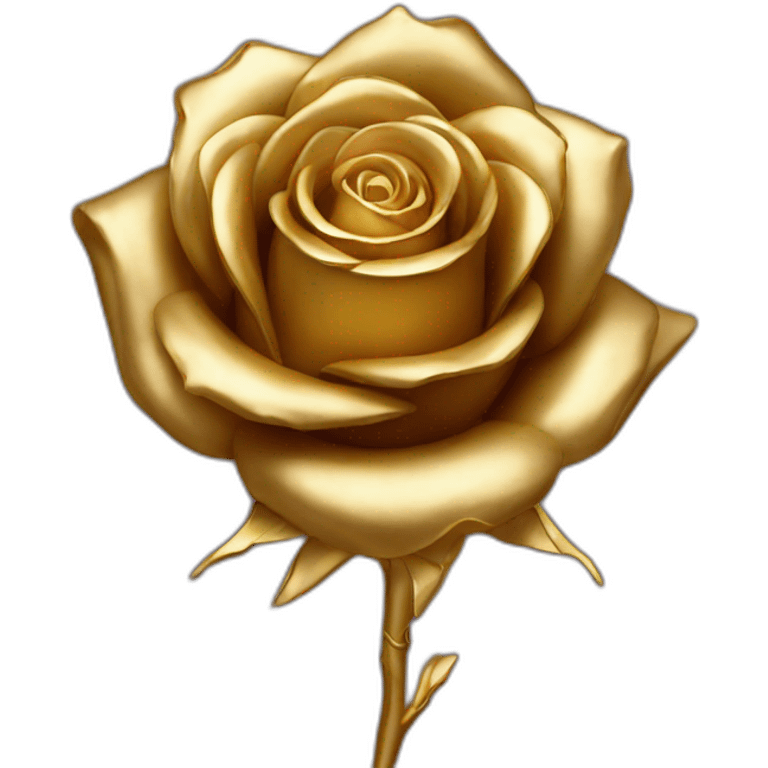 Gold rose emoji