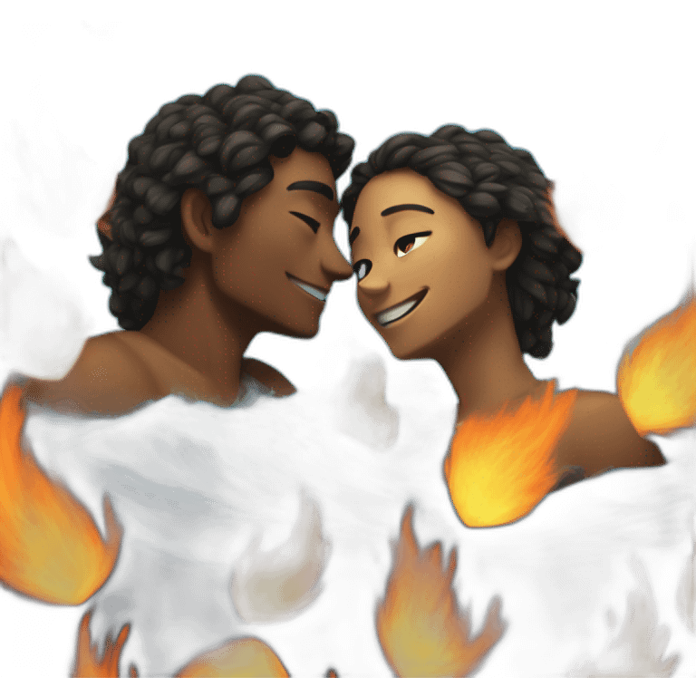 Fire and Water love  emoji