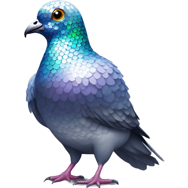 Disco ball pigeon emoji