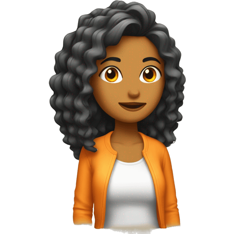 Chica con el cabello naranja  emoji