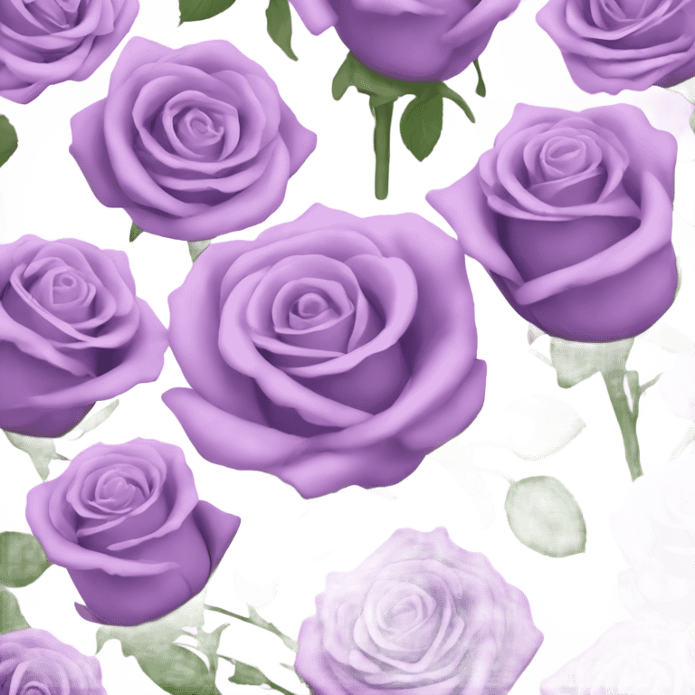 Bouquet of light purple roses ￼ emoji