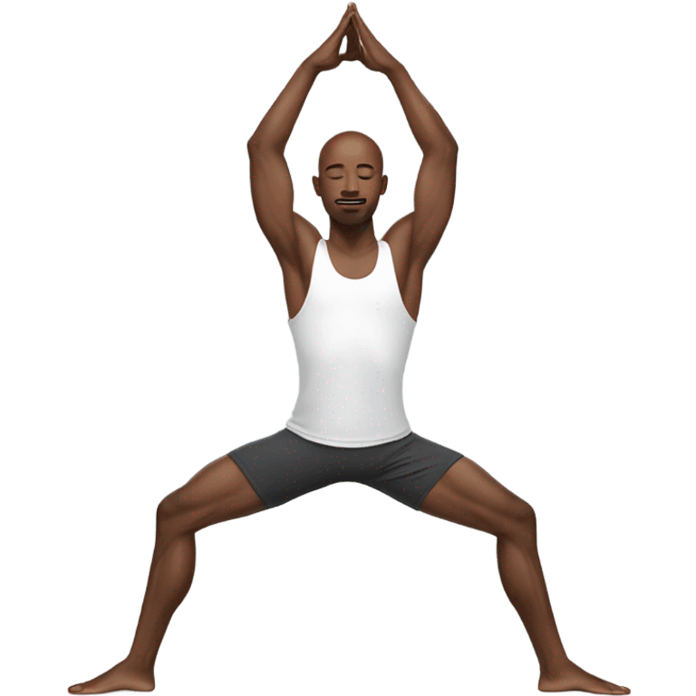 Back bend yoga white male emoji