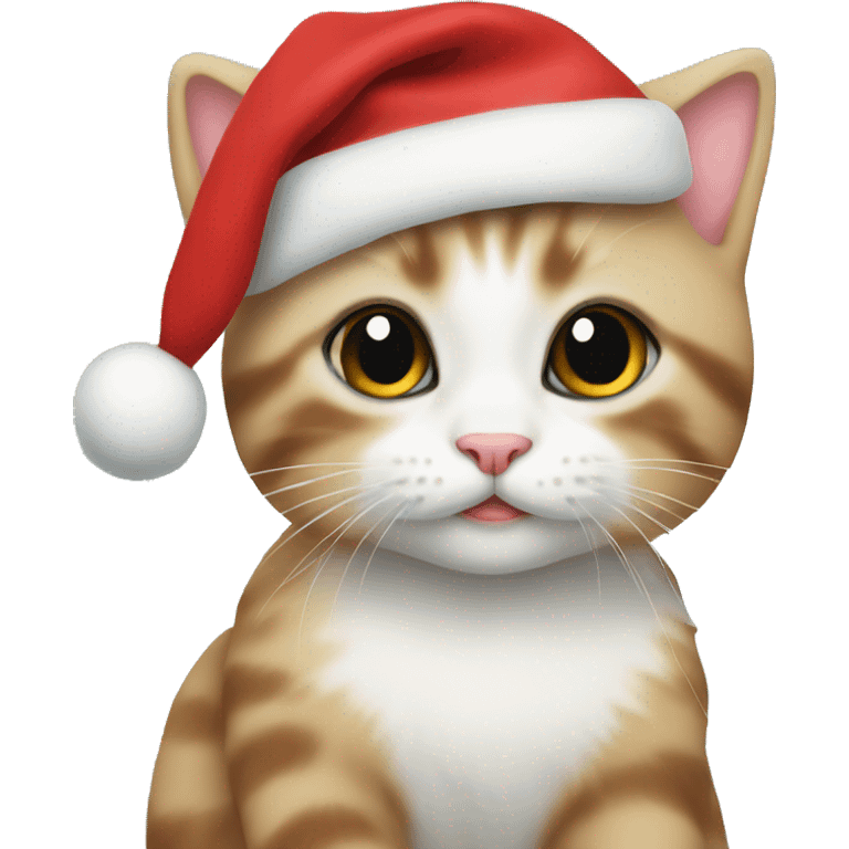 Christmas kitten emoji