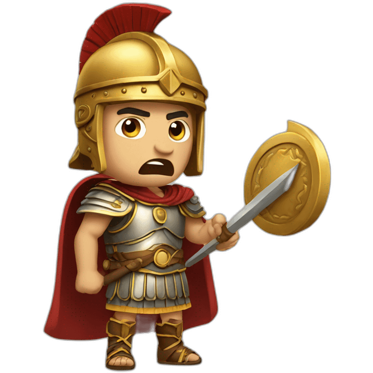 Roman warrior anger emoji